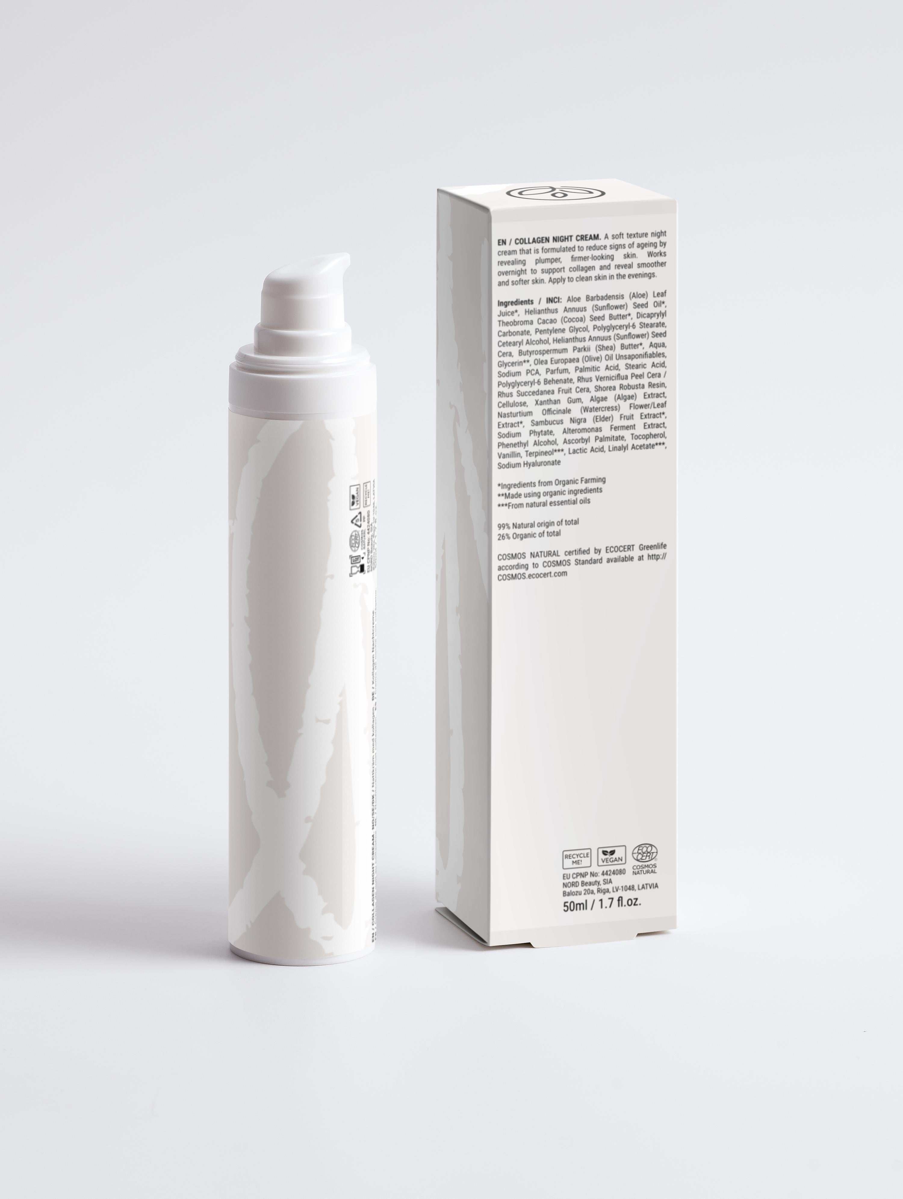 Crème de nuit anti-âge au collagène