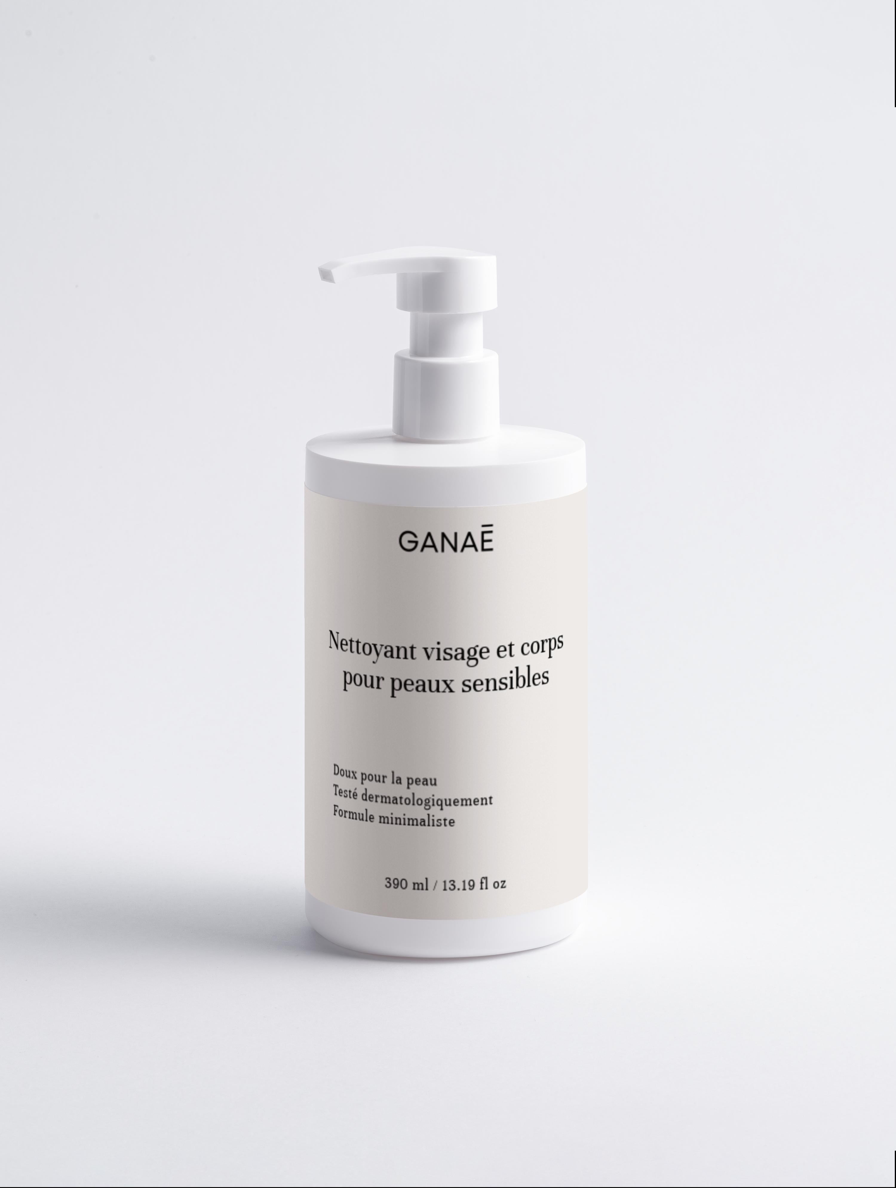 Nettoyant visage et corps pour peaux sensibles