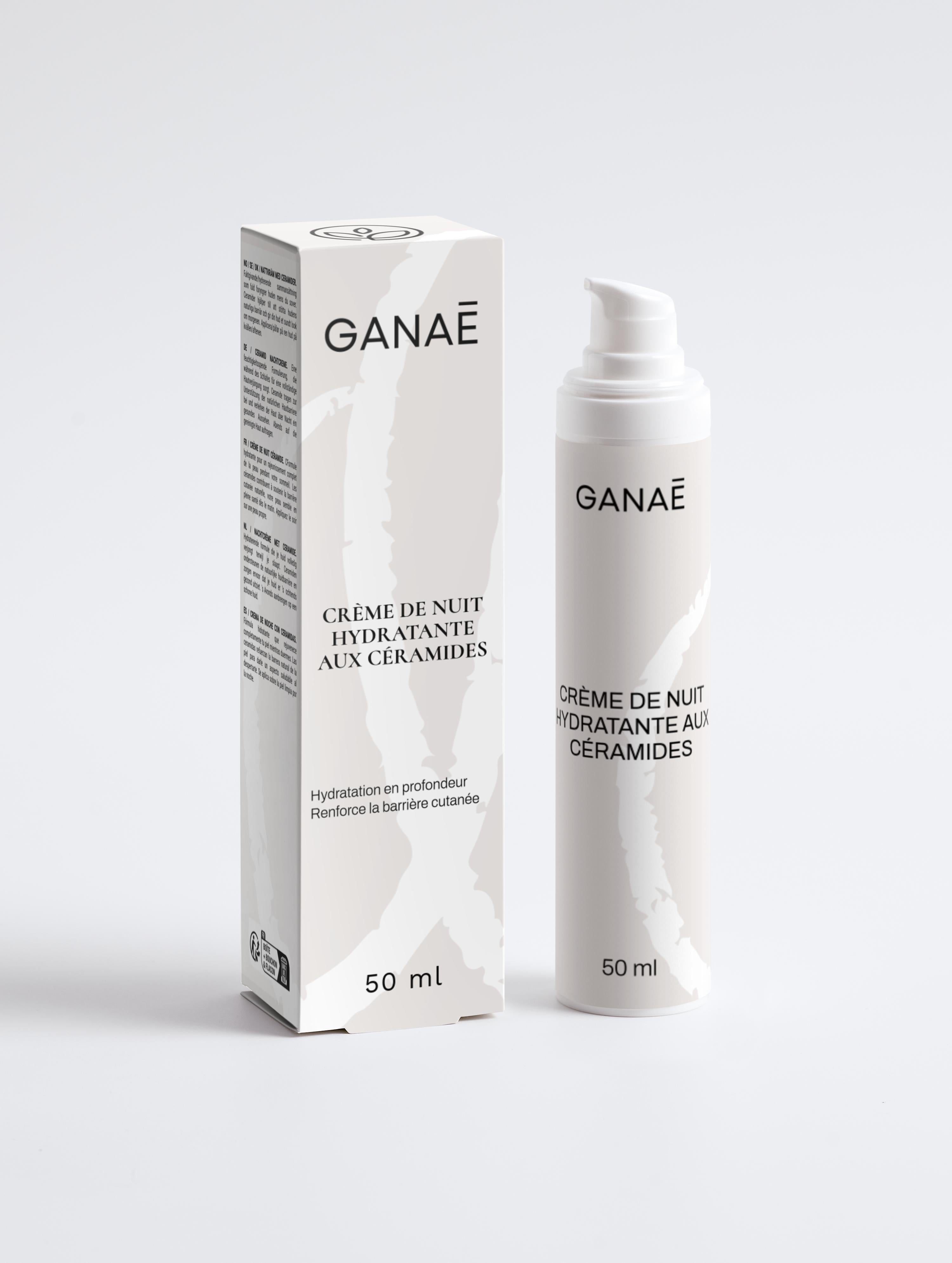 Crème de nuit hydratante aux céramides