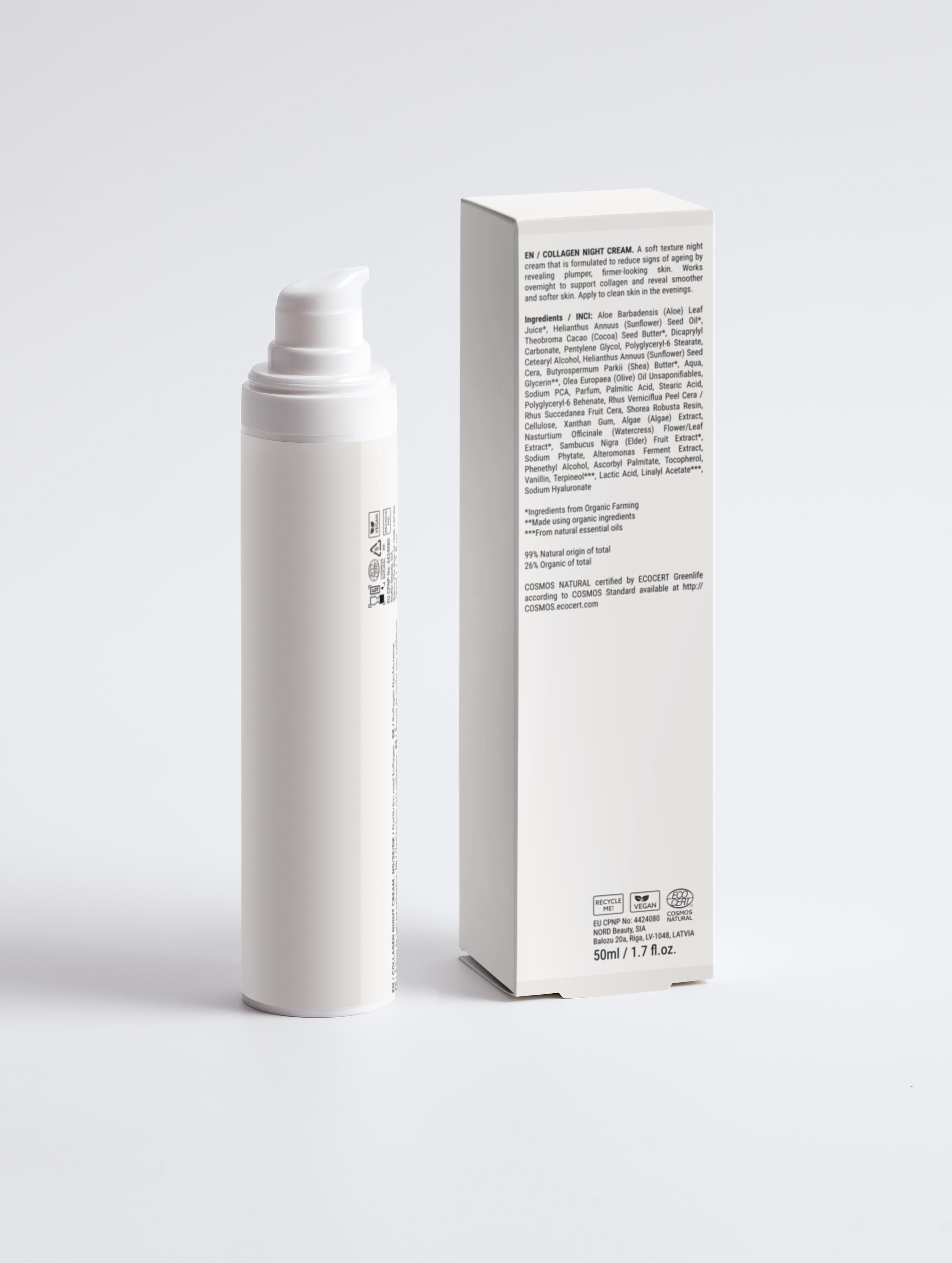 Crème de nuit anti-âge au collagène