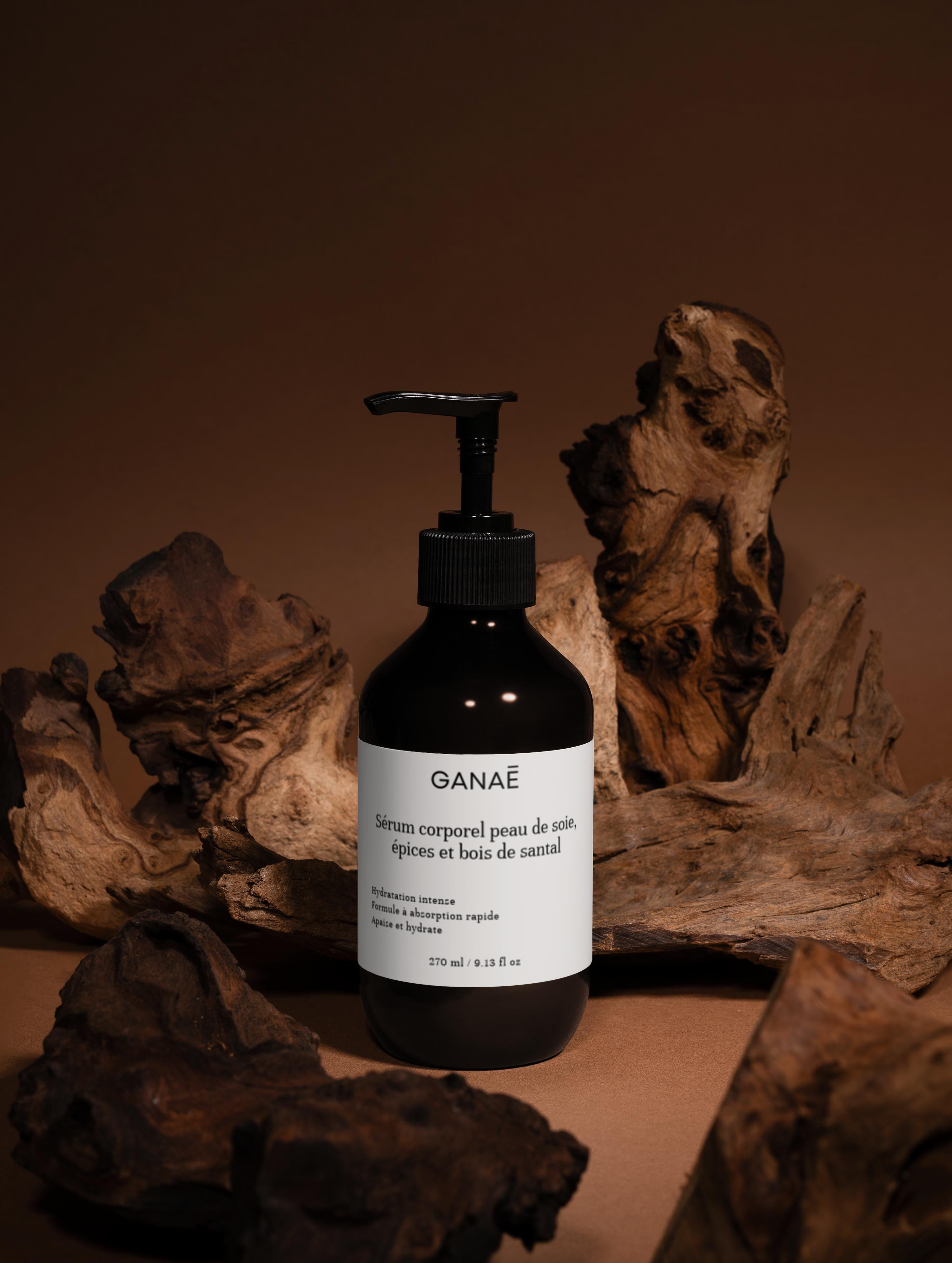 Sérum corporel peau de soie, épices et bois de santal