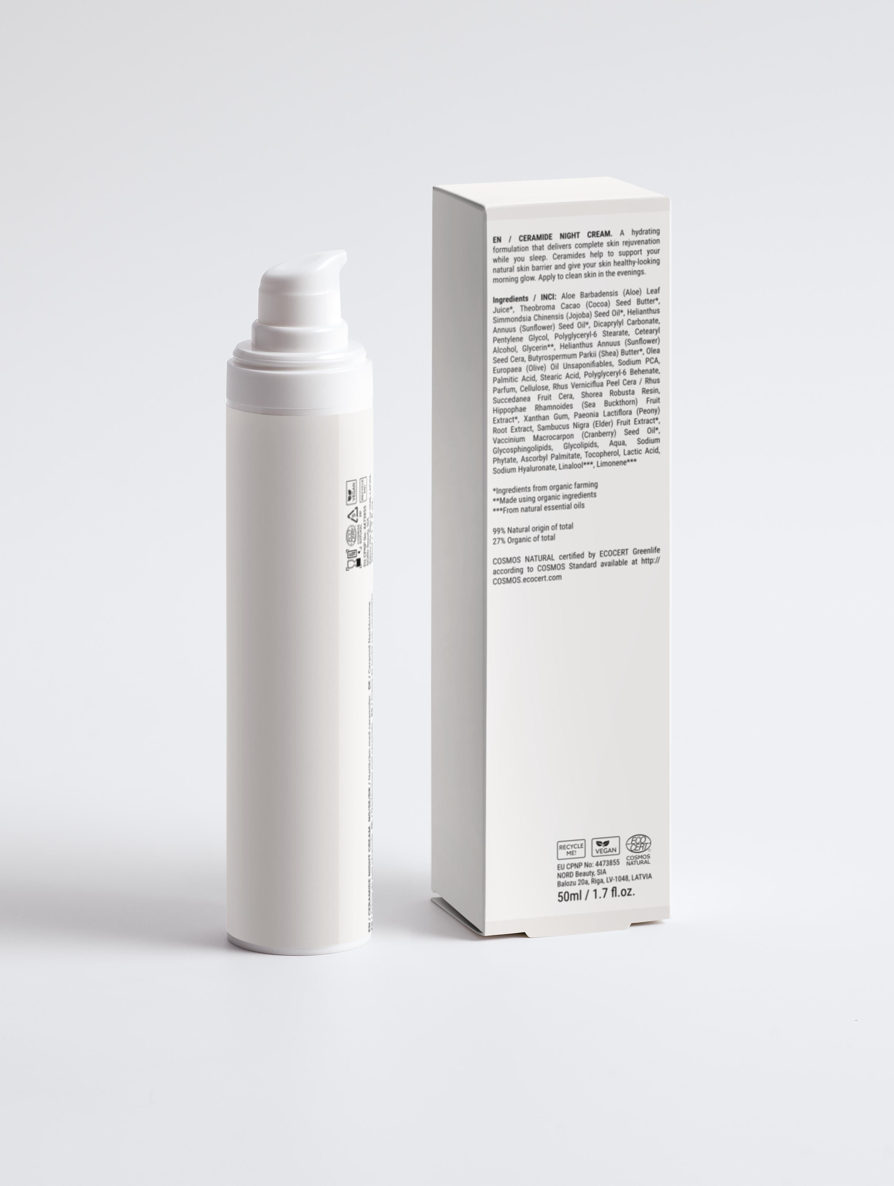 Crème de nuit barrière aux céramides